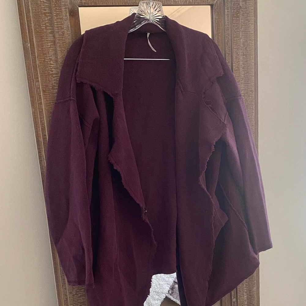 Free People Deep Purple Teddy Jacket